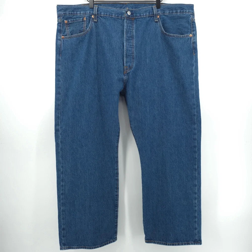 Levi's Mens Jeans 501 Original 46x30‎ Blue Straight Leg Denim 11501-0194